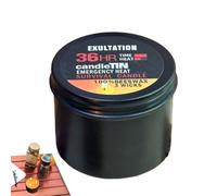 Bougie de survie - Lampe en pot à 3 mèches à combustion longue, design étanche, source de lumière, pour le camping, les pannes de courant, éclairage de sécurité à la maison, d'abeille durable