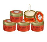 Bougie de survie - Lot de cinq lumières non parfumées, lampes de panne de courant, cylindre de cire à combustion lente, durée de vingt à trente heures, flamme stable à longue mèche | Récipient