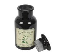 Bougie Deadly Nightshade - Bouteille en verre de style apothicaire - Parfum enivrant - Décoration d'inspiration gothique vintage pour éclairage d'ambiance