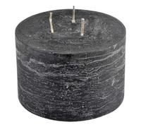 Bougie Déco 3 Mèches "Rustique" 12cm Noir