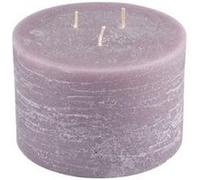 Bougie déco 3 mèches "rustique" 12cm taupe Taupe G