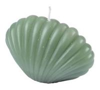 Homéa, Bougie Forme Coquillage 9 x 5 x H6 cm Arty Coloris Céladon