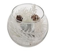 Bougie Déco LED Branche Créateur d'intérieur Verre 10cm Argent