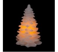 Bougie Déco Led ""Sapin"" 10cm Blanc
