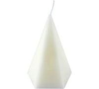 Homéa, Bougie Forme Pyramide 7,4 x 7,4 x H12 cm Arty Coloris Blanc