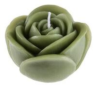 bougie décorative fleur rose 12x7cm sauge - générique 000881500000103 Vert G