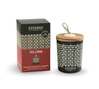 Bougie décorative parfumée Esteban Teck et Tonka
