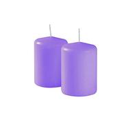 Bougie diamètre 7 cm hauteur 10 cm - Couleur Violet clair - Pour les opérateurs Horeca, événements et décoration de la maison - Durée 55 heures - Cereria Di Giorgio