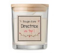Bougie Directrice au Top | Candle | Idée Cadeau Gérante Cheffe Original Travail Départ Collègue Retraite Anniversaire Noël