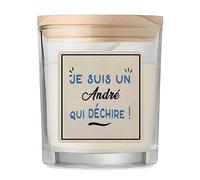 Bougie d'un André qui déchire - Candle - Idée Bougie Cadeau Personnalisable Cadeau Anniversaire Fête Original Famille Travail Départ Collègue Retraite Noël.