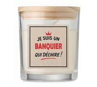 Bougie d'un Banquier qui déchire 2- Candle - Idée Bougie Cadeau Personnalisable Cadeau Anniversaire Fête Original Famille Travail Départ Collègue Retraite Noël.