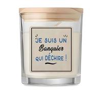 Bougie d'un Banquier qui déchire - Candle - Idée Bougie Cadeau Personnalisable Cadeau Anniversaire Fête Original Famille Travail Départ Collègue Retraite Noël.