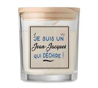 Bougie d'un JeanJacques qui déchire - Candle - Idée Bougie Cadeau Personnalisable Cadeau Anniversaire Fête Original Famille Travail Départ Collègue Retraite Noël.