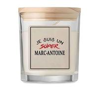 Bougie d'un Super Marc-Antoine - Candle - Idée Bougie Cadeau Personnalisable Cadeau Anniversaire Fête Original Famille Travail Départ Collègue Retraite Noël.