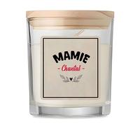 Bougie d'une Mamie Chantal - Candle - Idée Bougie Cadeau Personnalisable Cadeau Anniversaire Fête Original Famille Travail Départ Collègue Retraite Noël.