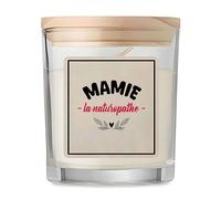 Bougie d'une Mamie la naturopathe - Candle - Idée Bougie Cadeau Personnalisable Cadeau Anniversaire Fête Original Famille Travail Départ Collègue Retraite Noël.