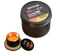 Bougie d'urgence à combustion longue, 3 mèches, bougies de camping, bougie de survie longue durée, kit de survie de 36 heures dans une boîte en étain pour les pannes d'électricité, les tempêtes