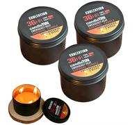 Bougie d'urgence à longue durée de combustion, 36 heures de brûlure | 3 Wicks bougies, Bougie de catastrophe longue durée, kit survie 36 heures dans une boîte à étain pour les blackouts