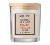 Bougie Éducatrice Spécialisée ça n'existe pas | Candle | Idée Cadeau Accompagnatrice sociale Travail Départ Collègue Retraite