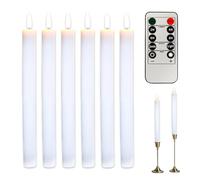 Bougie électrique LED - Fausse bougie sans flamme, avec multifonction, télécommande à 10 touches, lumière d'ambiance décorative | Pièce maîtresse de Table sûre pour cheminée, vacances, Halloween,