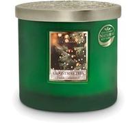 Bougie ellipse 2 mèches Heart and Home sapin de noël vert