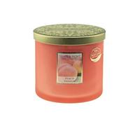 Bougie ellipse 2 mèches Heart and Home Pêche Passion - Durée de combustion: jusqu'à 40 heures