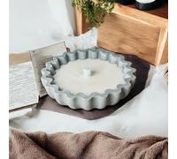 Bougie en béton - Bougie élégante en forme de fleur dans un coffret cadeau comme bougie d'extérieur ou bougie d'intérieur avec mèche permanente comme bougie de Pâques pour l'extérieur