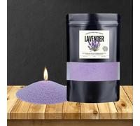 Bougie en cire avec perles de lavande - Bougie parfumée au sable - Bougie en poudre libre