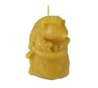Bougie en cire d'abeille - Bougie hérisson - 9 cm - 100 % cire d'abeille pure - Bougie d'automne - Bougie en cire d'abeille