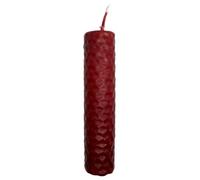 Bougie en cire d'abeille rouge - 10 x 2,5 cm - Confiance, protection, passion, force vitale - HOSTENATURA