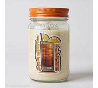Bougie en cire de soja naturelle parfumée au thé glacé et au citron ~ Haute concentration de parfum (pot Mason Jar)