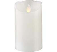 Bougie en cire LED 'M-Twinkle Flame',blanc, 12,5 cm