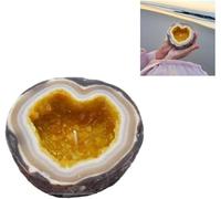 Bougie en cristal en forme de géode - Bougies décoratives pour la maison et la table - Décoration créative et amusante - Bougies d'aromathérapie en cristal (jaune, M)