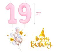 Bougie En Forme De Chiffre 1 - Rose Macaron - Bougies D'anniversaire Pour Gâteau - Décorations De Gâteau Pour Fille Et Femme - Fournitures De Décoration De Fête D'anniversaire Pastel[Z3310]