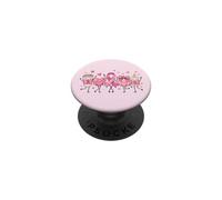 Bougie en Forme de cœur pour Cancer du Sein Café Rose Espoir PopSockets PopGrip Adhésif