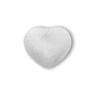 Bougie en forme de cœur - Texture rayée - Sac cadeau - Bougie artisanale - Diamètre 8 cm hauteur 10 cm - Bonbonnière baptême - Baby Shower - Communion - Blanc - Cereria Di Giorgio