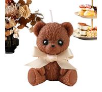 Bougie en forme d'ours mignon - Décoration naturelle esthétique et mignonne - Pour table de chevet, salon, bureau, table, bibliothèque, intérieur quotidien, Thanksgiving, vacances, bureau, maison