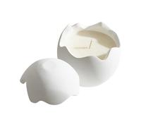 Bougie en forme d'œuf de Pâques Aromathérapie Bougie parfumée dessinée à la main avec arôme Bougie parfumée légère et enchanteresse pour des moments de détente Bougie 200g (White, 9.5X5.5cm)