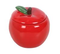 Bougie en pot en forme de pomme - Parfum pomme rouge juteuse - Design rustique - 16 heures de combustion - Parfait pour la décoration de la maison et de n'importe quelle pièce - Idéal pour la cuisine
