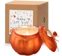 Bougie Epice Citrouille, 12oz/340g Bougie Parfumée d'automne en Forme de Citrouille Idéal Pour Décoration d'Automne Parfait Cadeau de Bougie