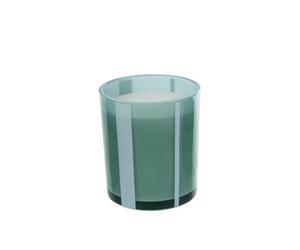 Bougie et vase en verre vert, design moderne, élégante bonbonnière 2026, idée cadeau mariage, complément, décoration de maison (bougie moyenne - 9 x 9 x 10 cm)