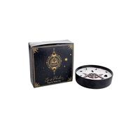 Bougie Eye of Providence Parfumée Ésotérique - Sauge & Thé Blanc - 3 Mèches - Obsidienne Noire - Cire Végétale - Protection & Purification - Symbole Triple Lune