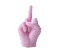 Bougie fantaisie unique en forme de doigt d'honneur - Décoration élégante pour chambre d'adolescent, cadeau d'anniversaire - Rose (5,4 x 4,5 x 9,2 cm)