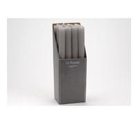 Bougie flambeau gris 25 cm (lot de 12) - Amadeus - Gris - Cire Gris G