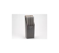 Bougie flambeau gris 25 cm (lot de 12) - - Gris - Cire