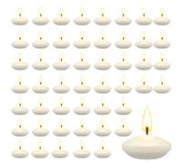 Bougie Flottante, 50 Pièces Bougies Flottantes Inodore, Créer une Atmosphère Bougie Flottante Blanche Utilisé pour les Mariages, Les Piscines, Les Spas, Les Baignoires, Les Dîners de la Saint-Valentin