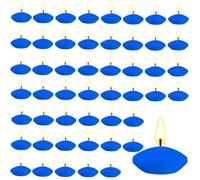 Bougie Flottante, 50 Pièces Bougies Flottantes Inodore, Créer une Atmosphère Bougie Flottante Bleu Utilisé pour les Mariages, Les Piscines, Les Spas, Les Baignoires, Les Dîners de la Saint-Valentin