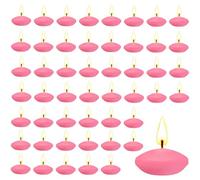 Bougie Flottante, 50 Pièces Bougies Flottantes Inodore, Créer une Atmosphère Bougie Flottante Rose Utilisé pour les Mariages, Les Piscines, Les Spas, Les Baignoires, Les Dîners de la Saint-Valentin
