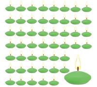 Bougie Flottante, 50 Pièces Bougies Flottantes Inodore, Créer une Atmosphère Bougie Flottante Vert Utilisé pour les Mariages, Les Piscines, Les Spas, Les Baignoires, Les Dîners de la Saint-Valentin
