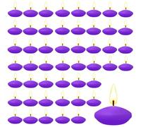 Bougie Flottante, 50 Pièces Bougies Flottantes Inodore, Créer une Atmosphère Bougie Flottante Violet Utilisé pour les Mariages, Les Piscines, Les Spas, Les Baignoires, Les Dîners de la Saint-Valentin